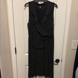 Tommy Hilfiger Black and White Sheath Midi Dress